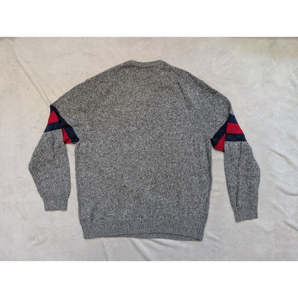 Gap V Neck Sweater Mens Size XXL Gray Knit Wool Cotton Blend Pullover - Picture 2 of 9